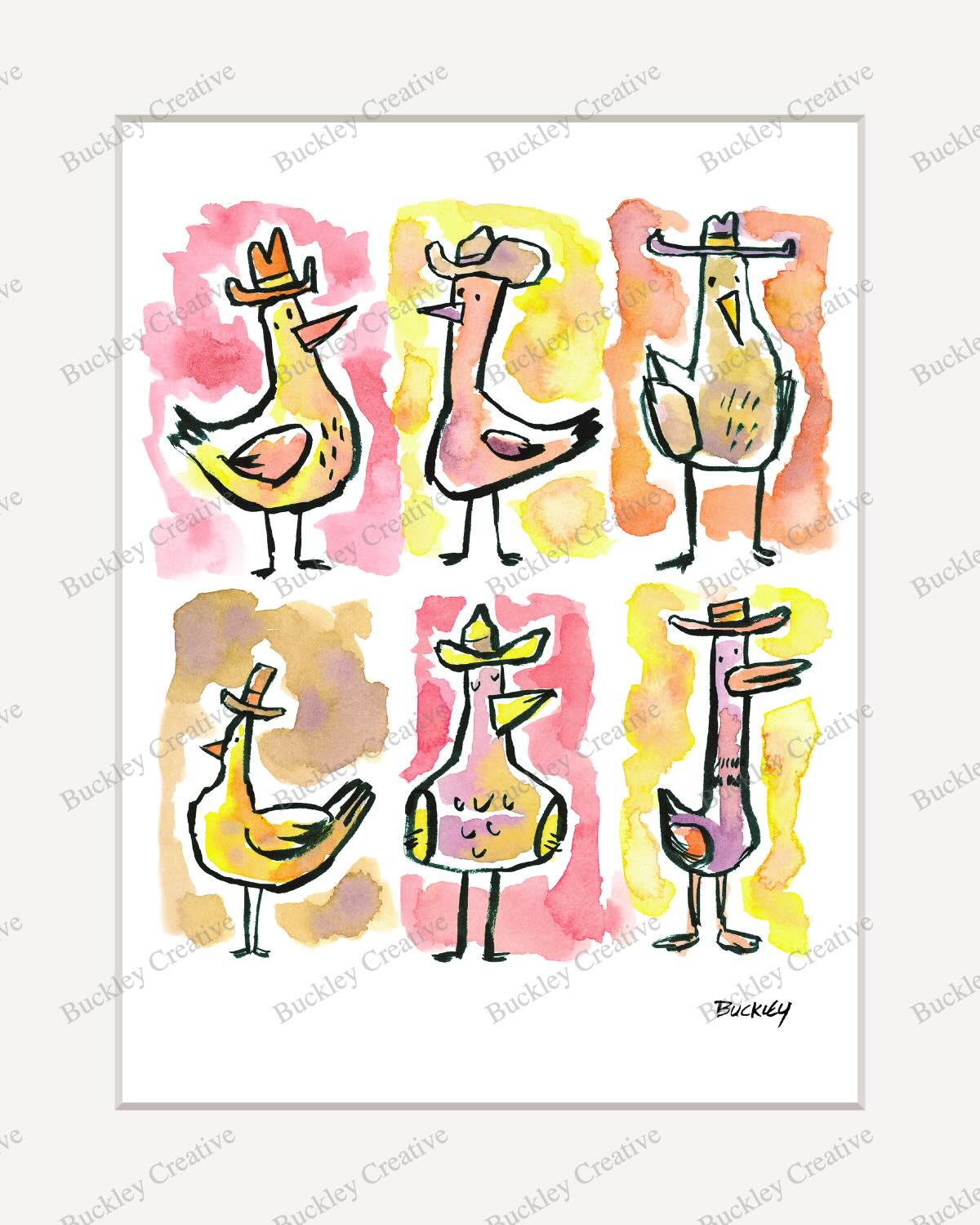 Birds On Holiday 16x20 print