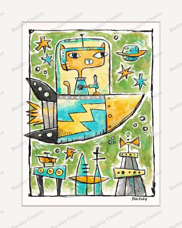 Cosmic Cat 16x20 print