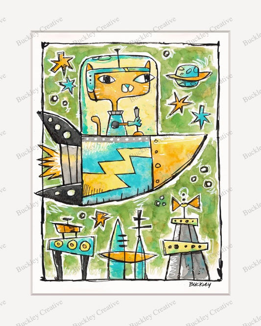 Cosmic Cat 16x20 print