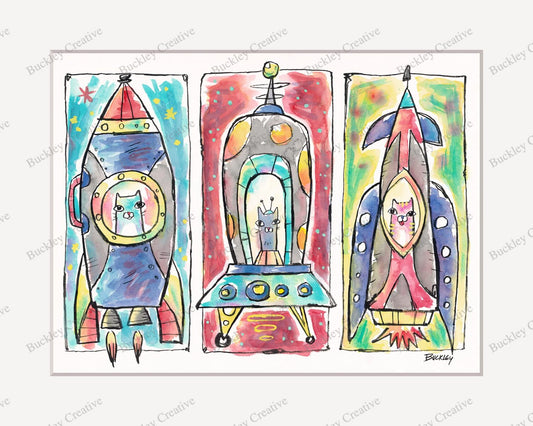 GalactiCats 16x20 print